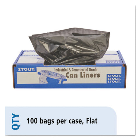 Total Recycled Content Plastic Trash Bags, 45 Gal, 1.5 Mil, 40" X 48", Brown-black, 100-carton