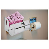 Plastic Feminine Hygiene Disposal Bag Dispenser, Gray