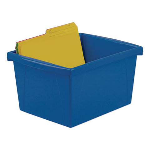 Storage Bins, 4 Gal, 10" X 12.63" X 7.75", Randomly Assorted Colors