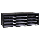 Storex Literature Organizer, 12 Section, 10 5-8 X 13 3-10 X 31 2-5, Black