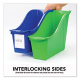 Interlocking Book Bins, 4.75" X 12.63" X 7", Assorted Colors, 5-pack