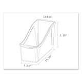 Interlocking Book Bins, 4.75" X 12.63" X 7", Assorted Colors, 5-pack