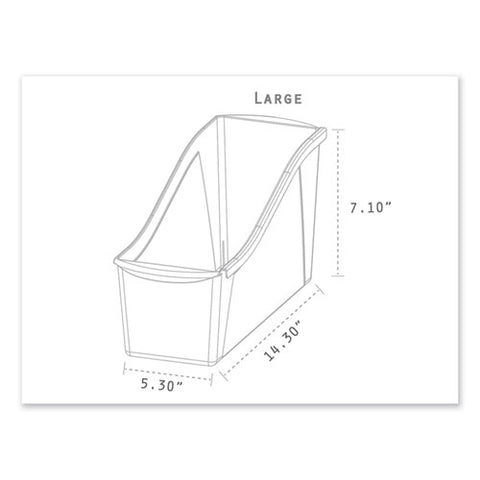 Interlocking Book Bins, 4.75" X 12.63" X 7", Assorted Colors, 5-pack