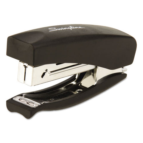 Soft Grip Half Strip Hand Stapler, 20-sheet Capacity, Black