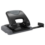 20-sheet Smarttouch Two-hole Punch, 9-32" Holes, Black-gray