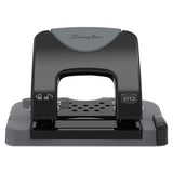 20-sheet Smarttouch Two-hole Punch, 9-32" Holes, Black-gray