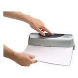 15-sheet Electric Portable Desktop Punch, Silver-black