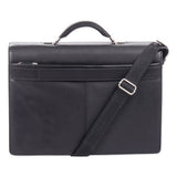 Milestone Briefcase, Holds Laptops 15.6", 5" X 5" X 12", Black