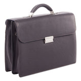 Milestone Briefcase, Holds Laptops, 15.6", 5" X 5" X 12", Brown