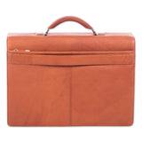 Milestone Briefcase, Holds Laptops 15.6", 5" X 5" X 12", Cognac