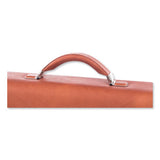 Milestone Briefcase, Holds Laptops 15.6", 5" X 5" X 12", Cognac