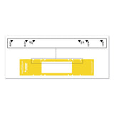 File Pocket Handles, 9.63 X 2, Yellow-white, 4-sheet, 12 Sheets-pack