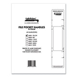 File Pocket Handles, 9.63 X 2, Yellow-white, 4-sheet, 12 Sheets-pack