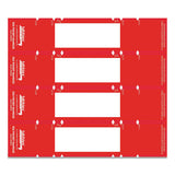 File Pocket Handles, 9.63 X 2, Red-white, 4-sheet, 12 Sheets-pack