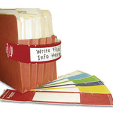 File Pocket Handles, 9.63 X 2, Red-white, 4-sheet, 12 Sheets-pack