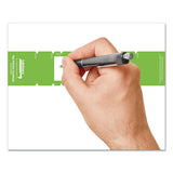 File Pocket Handles, 9.63 X 2, Green-white,  4-sheet, 12 Sheets-pack