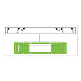 File Pocket Handles, 9.63 X 2, Green-white,  4-sheet, 12 Sheets-pack