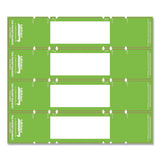 File Pocket Handles, 9.63 X 2, Green-white,  4-sheet, 12 Sheets-pack