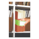 File Pocket Handles, 9.63 X 2, Green-white,  4-sheet, 12 Sheets-pack