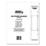 File Pocket Handles, 9.63 X 2, White, 4-sheet, 12 Sheets-pack