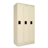 Single Tier Locker, Three Units36w X 18d X 72h, Sand