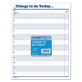 "things To Do Today" Daily Agenda Pad, 8 1-2 X 11, 100 Forms