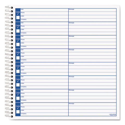 Voice Message Log Books, 8 1-2 X 8 1-4, 800-message Book