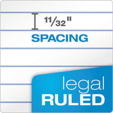 Docket Ruled Wirebound Pad With Cover, 1 Subject, Wide-legal Rule, Blue Cover, 8.5 X 11.75, 70 Sheets