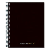 Docket Gold Planners And Project Planners, Narrow, Black, 8.5 X 6.75, 70 Sheets