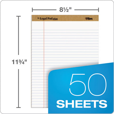 "the Legal Pad" Ruled Pads, Wide-legal Rule, 8.5 X 11.75, White, 50 Sheets, Dozen