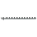 Vertical Power Strip, 12 Outlets, 15 Ft Cord, 36" Length