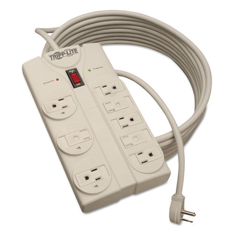 Protect It! Surge Protector, 8 Outlets, 25 Ft Cord, 1440 Joules, Light Gray