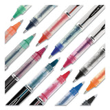 Vision Elite Stick Roller Ball Pen, Micro 0.5 Mm, Assorted Ink, Black Barrel