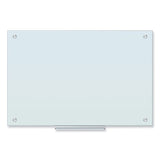 Glass Dry Erase Board, 35 X 23, White Surface