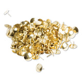 Fashion Metal Thumbtacks, Metal, Gold, 3-8", 200-pack