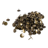 Fashion Metal Thumbtacks, Metal, Brass, 3-8", 200-pack