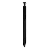 Monterey Soft Touch Ballpoint Pen, Retractable, Medium 1 Mm, Black Ink, Midnight Barrel, 12/pack