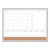 4n1 Magnetic Dry Erase Combo Board, 24 X 18, White-natural