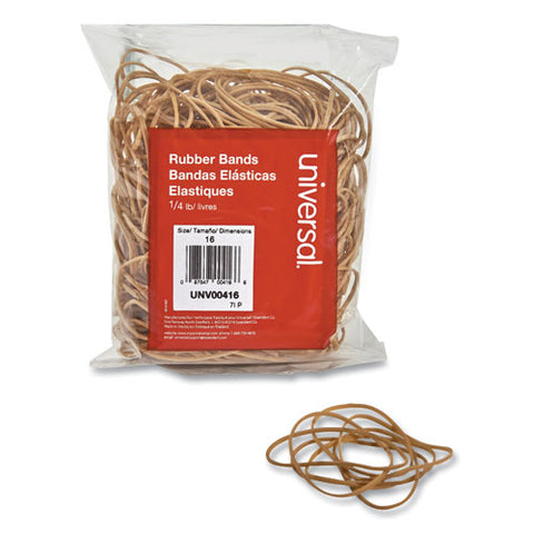 Rubber Bands, Size 16, 0.04" Gauge, Beige, 4 Oz Box, 475-pack