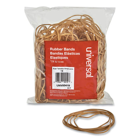 Rubber Bands, Size 19, 0.04" Gauge, Beige, 4 Oz Box, 310-pack