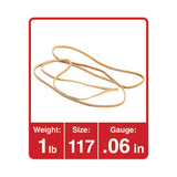 Rubber Bands, Size 117, 0.06" Gauge, Beige, 1 Lb Box, 210-pack