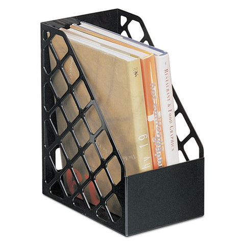 Recycled Plastic Large Magazine File, 6 1-4 X 9 1-2 X 11 3-4, Black