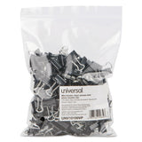 Binder Clips In Zip-seal Bag, Mini, Black-silver, 144-pack