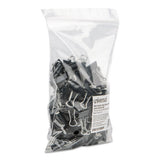 Binder Clips In Zip-seal Bag, Mini, Black-silver, 144-pack