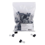 Binder Clips In Zip-seal Bag, Mini, Black-silver, 144-pack