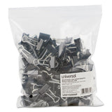 Binder Clips In Zip-seal Bag, Small, Black-silver, 144-pack