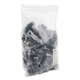 Binder Clips In Zip-seal Bag, Small, Black-silver, 144-pack