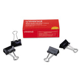 Binder Clips, Medium, Black-silver, Dozen