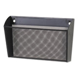 Metal Mesh Wall Filesingle Pocket, 14 1-8 X 3 3-8 X 8 1-8, Letter, Black