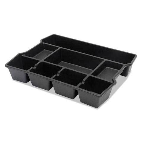 High Capacity Drawer Organizer, 14 7-8 X 11 7-8 X 2 1-2, Plastic, Black